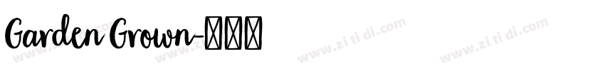 Garden Grown字体转换